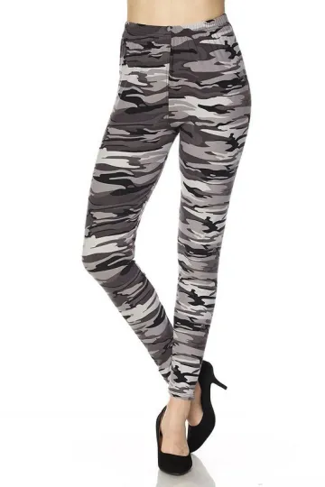 Discover Buttery Soft Monochrome Camouflage Leggings