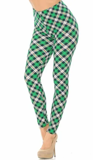 Buttery Soft Christmas Plaid Leggings