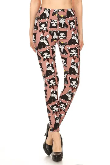 Discover Buttery Soft Mauve Bulldog Leggings