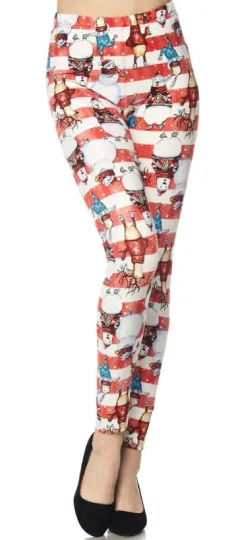 Discover Buttery Soft Vintage Christmas Figurine Leggings