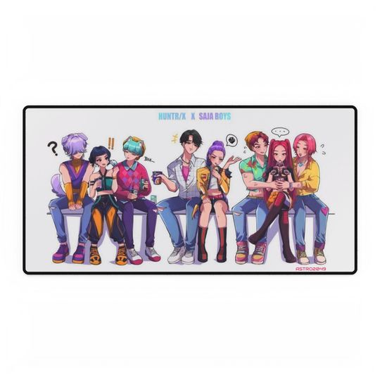 Discover KPop Demon Hunters - HUNTRIX - Anime-Themed Desk Mat, Perfect for Gamers and Office Decor, Notifications Desk Accessory, Cute Desk Organizer