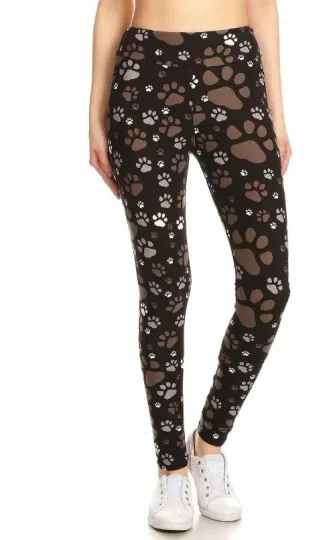 Discover Buttery Soft High Waisted Muddy Paws Leggings