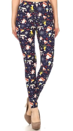 Discover Buttery Soft Santa Claus Medley Leggings
