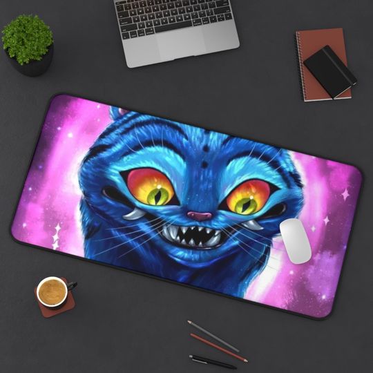 Discover Whimsical Cat Desk Mat | Gaming Pad, Office Dcor, Cute Gifts, Home Office Accessories, Fun Workstation Mat, Derpy K-pop Demon huntrix