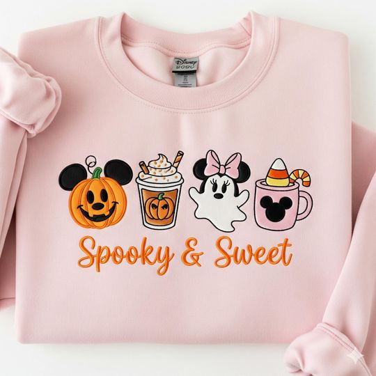 Tis The Season Disney Embroidered Sweatshirt, Disney Fall Shirt, Mickey Pumpkin Crewneck, Cute Autumn Disney Top, Pumpkin Season Gift