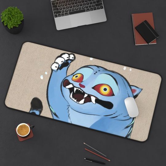Discover Fun Cat Desk Mat | Playful Office Decor, Gamer Mouse Pad, Cute Desk Accessory, Gift for Cat Lovers, Home Office Essentials,Derpy K-pop Demon
