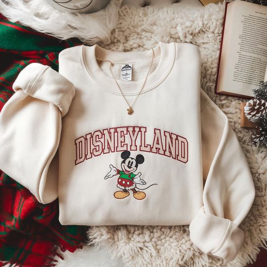 Discover Embroidered Retro Disneyland California Sweatshirt, Disneyland Est 1955 Shirt, Mickey And Friends Shirt, Disney Vacation, Walt Disney World