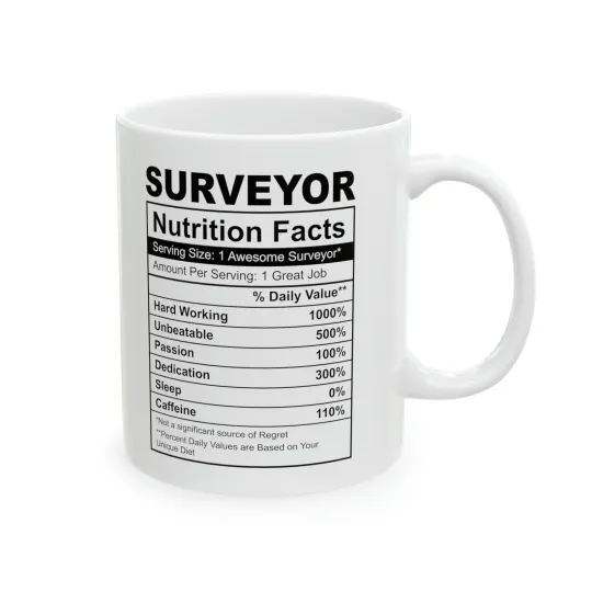 Discover Surveyor Nutrition Facts Ceramic Mug