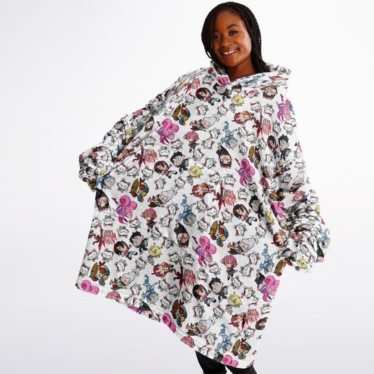 Discover Dandadan Anime Wearable Blanket Hoodie: Chibi Manga Fan Gift