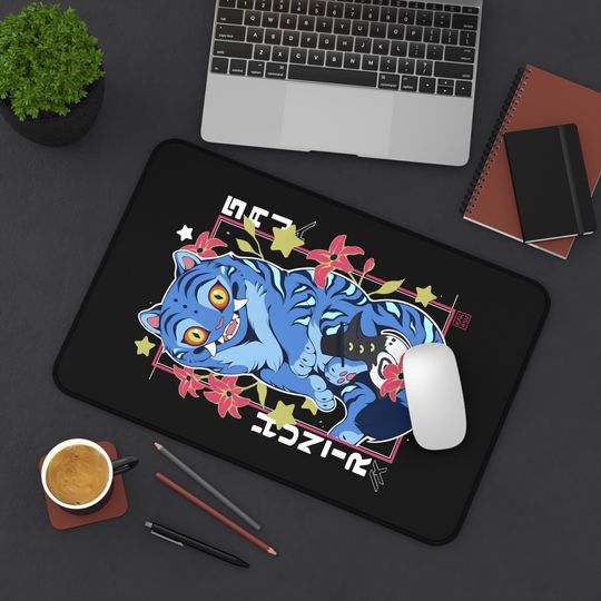 Discover Derpy Mouse Pad KPop Demon Hunters Tiger Cat Desk Pad XXL Jinu, Abs, Mystery, Romance, Baby, Rumi, Mira, Zoey Gaming Pad KDrama Netflix