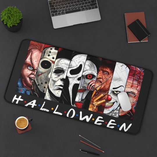 Discover Halloween Horror Movie Desk Mat: Spooky Gamer Office Decor