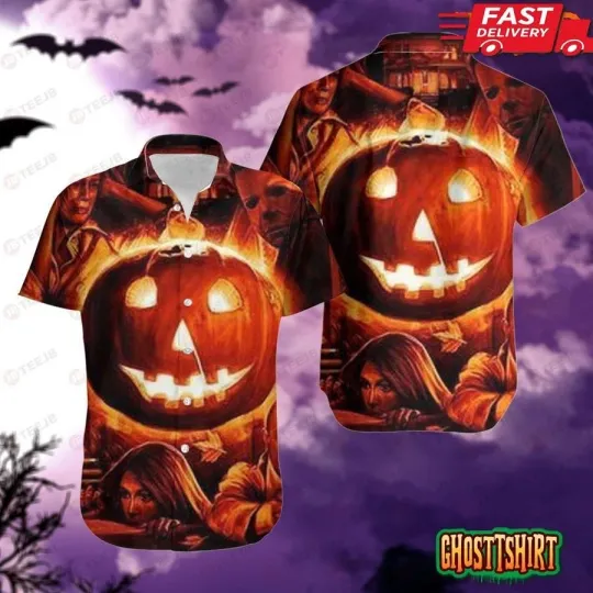 Discover Scared Halloween Hawaiian Shirt, Unisex Adult, Size S-5XL