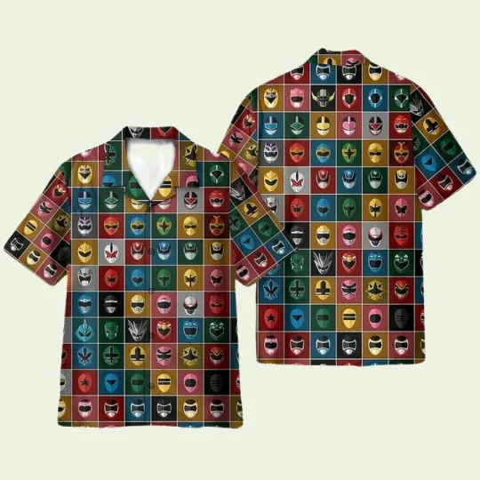 Power Rangers Collection Cosplay Hawaiian Shirt