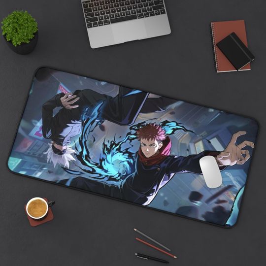 Jujutsu Satoru Desk Mat: Gojo & Yuji Anime Gaming Pad