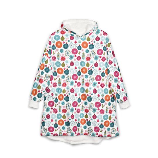 Unisex Hooded Blanket, Oversized Wearable Hoodie Blanket, One Size Fits All, Outdoor Softball Snuggly Hoodie Cloak, Christmas Decorations