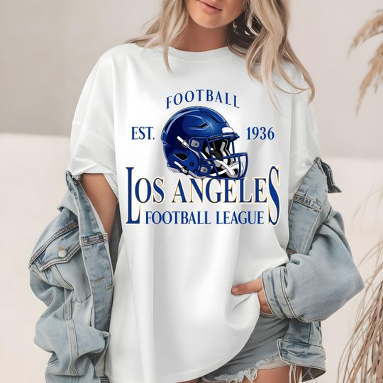 Discover Los Angeles Football T-Shirt Comfort Colors, Est 1936, Game Day Tee