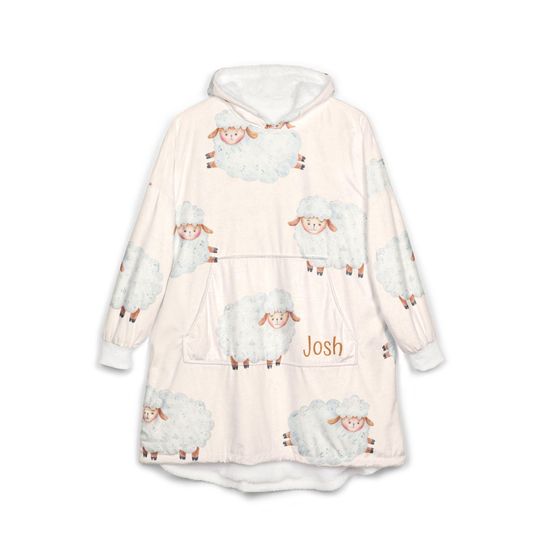 Discover Ba Snuggle Custom Blanket Hoodie - Personalized Cozy Wearable Hooded Blanket, Adult Size Snuggle Hooded Throw, Camping Hoodie, Comfy Hoodie