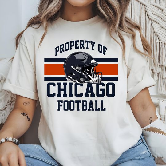 Discover Vintage Chicago Football T-Shirt, Team Spirit Apparel, Game Day Outfit