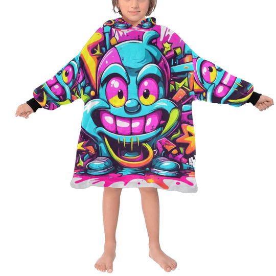 Discover Kids Blanket Hoodie Cartoon Comics Art