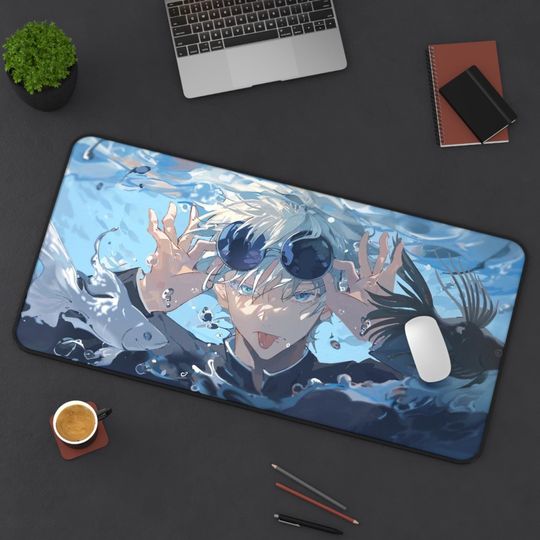 Satoru Gojo Desk Mat: Jujutsu Satoru Anime Gaming Mouse Pad