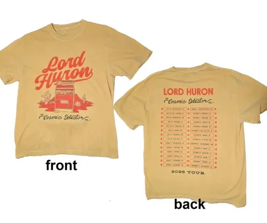 Discover Lord Huron Cosmic Selector 2025 Tour Double Sided T-Shirt