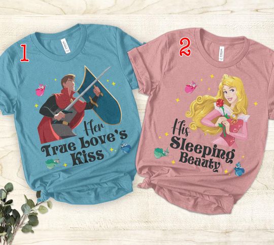Princess Aurora And Prince Philip Shirt, Sleeping Beauty Couple Shirt, Disneyland Valentines Honeymoon, Disneyland Valentine's Day Shirt