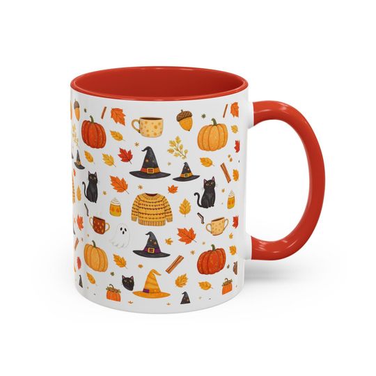 Discover Spooky Season Coffee Mug: Halloween Pumpkin Spice Accent Mug