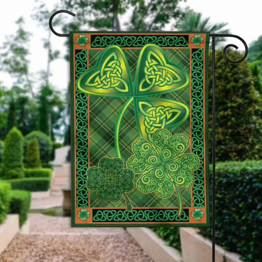 Discover Happy St Patrick's Day Flag, Lucky Shamrock Flag, Irish Welcome Vintage Flag