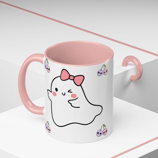 Discover Whimsical Ghost Coffee Mug: Halloween Tea Cup, Fun Home Decor (11oz 15oz)
