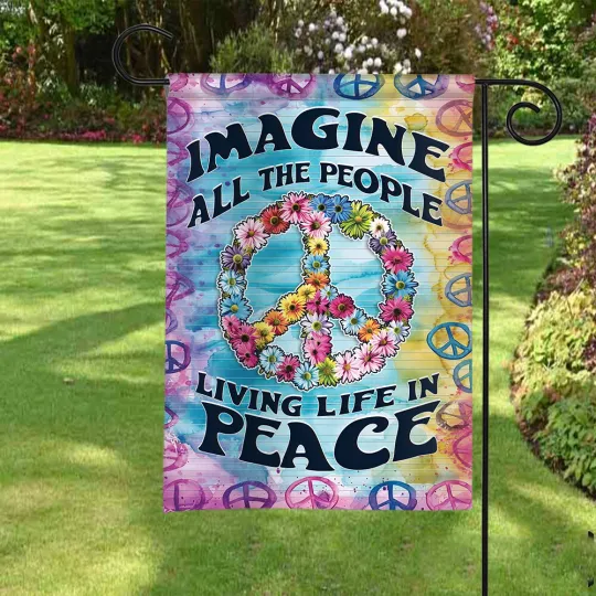 Discover Hippie Soul Flag, Love Peace, Bohemian Hippie, hippie flowers Flag Outdoor Decor