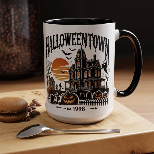 HalloweenTown Mug Spooky Coffee Mug Vintage Halloween Gift  Spooky Season Halloween Lover Coffee Lover Gift Halloween Town Mug 11oz 15oz