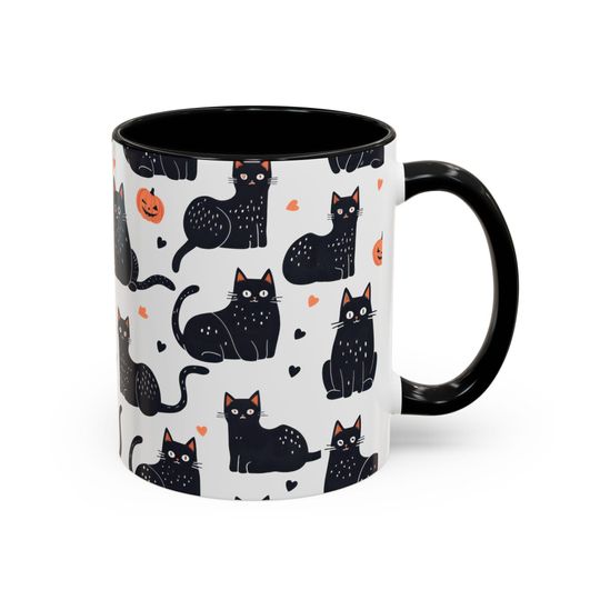 Discover Halloween Kitty Accent Coffee Mug (11oz)