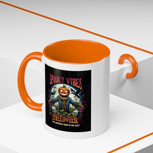 Discover Pumpkin Halloween Mug  Spooky Coffee Cup, Cute Fall Autumn Mug, Trick or Treat Gift, Scary Pumpkin Face Mug for Halloween Party  Vibes Witc