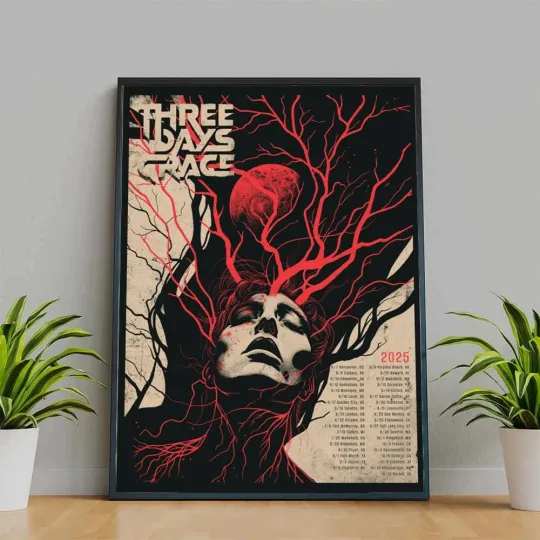 Discover Poster Three Days Grace Tour 2025