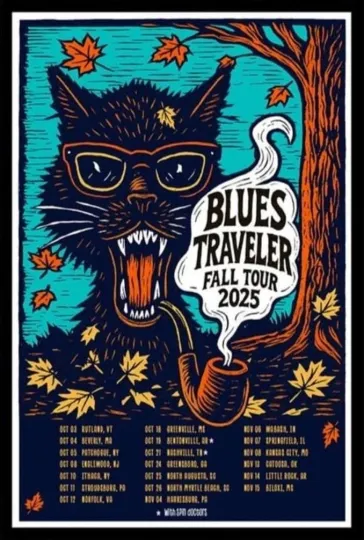 Discover Blues Traveler Fall Tour 2025 Vertical Poster