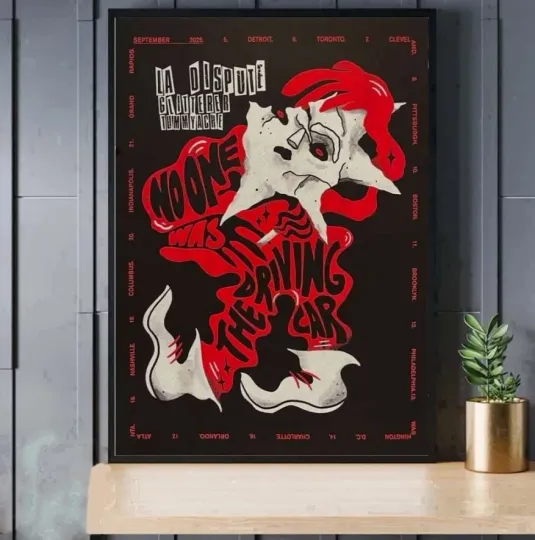 Discover La Dispute September 2025 Tour Vertical Poster