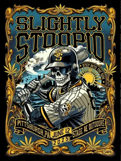 Discover Slightly Stoopid June 12 2025 Pittsburgh PA Stage AE Vertical Poster