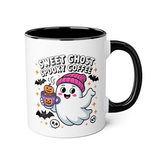 Discover Sweet Ghost Spooky Coffee Mug | Halloween Accent Mug, Fun Gift for Coffee Lovers, Sip from Haunted Decor, Cute Halloween Mug, Spooky Season