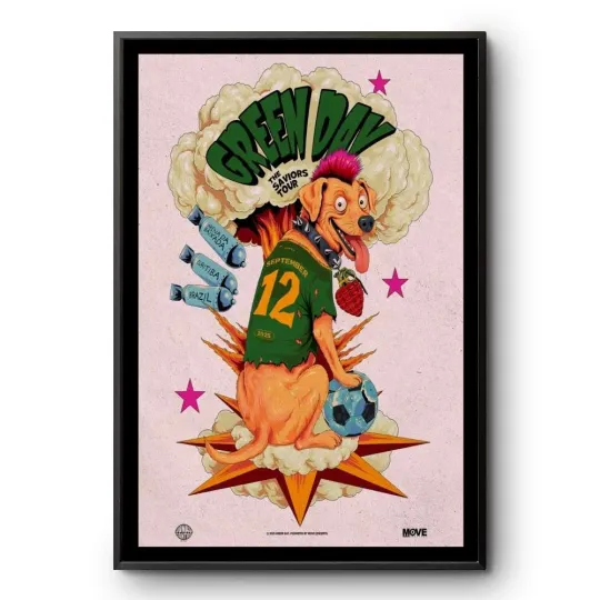 Green Day Poster The Saviors Tour 2025 Curitiba Brazil September 12 Concert