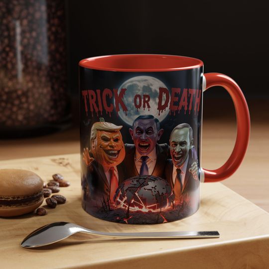 Halloween Themed Accent Coffee Mug - Perfect for Spooky Season, Trick or Treat, Gift for Friends, Fall Decor, Party Favor