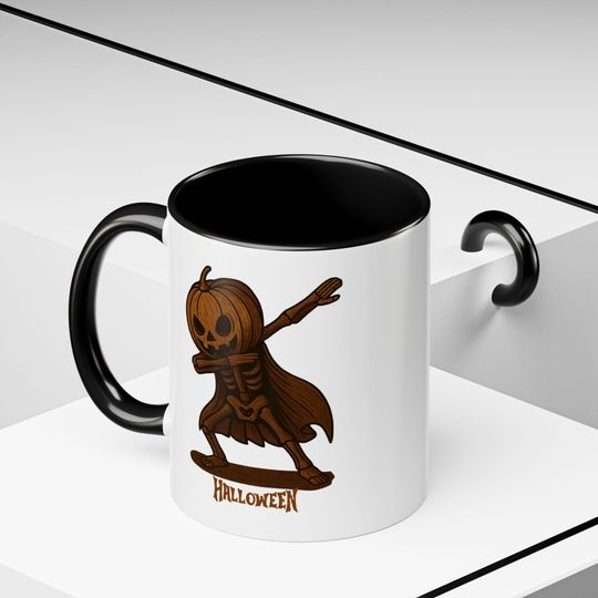 Discover Spooky Pumpkin Skull Coffee Mug: Halloween Ceramic Gift