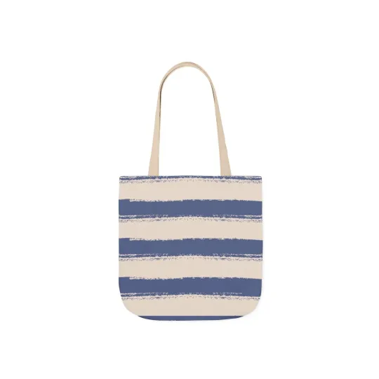 Discover Chic Canvas Tote Bag with Colorful Straps, Stylish Beach Bag