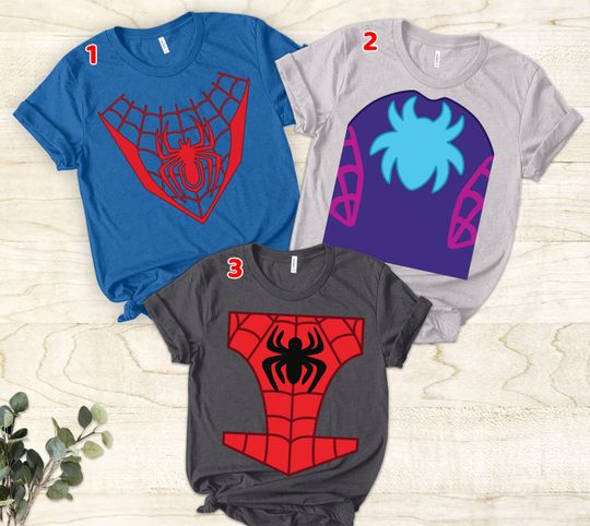 Discover Spidey and His Amazing Friends Logo Costume Halloween Shirt, Spider Man Costume Shirt, Miles Morales Ghost Spider Halloween Family Trip