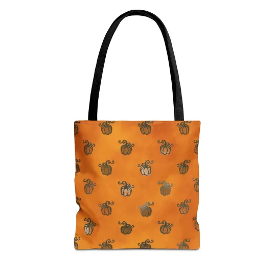 Autumn Pumpkin Tote Bag – Fall Harvest Gift, Halloween Shopping Bag