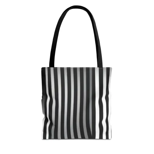 Discover Stylish Striped Tote Bag, Canvas Reusable Shopping Bag