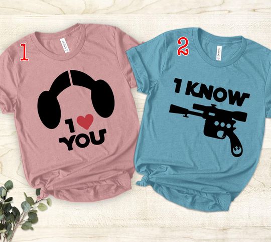Star wars couples gift set  Disney Star Wars Couple Shirt  I Love You I Know Shirt  Disney Couple Shirt  Valentines day gifts
