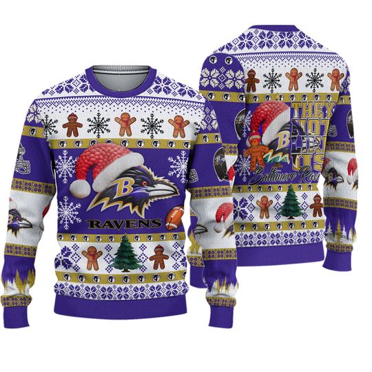 Ravens Santa They Not Like Us Ugly Christmas Sweater Full Sizes