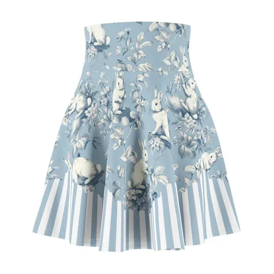 Discover Toile Bunnies Skater Skirt