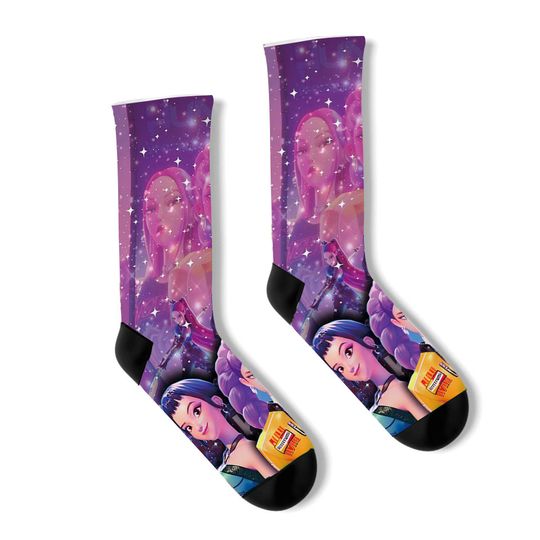 K-Pop Demon Hunters Character Socks | Fun Gift for Teens & Adults, Starry Style, Casual and Cozy