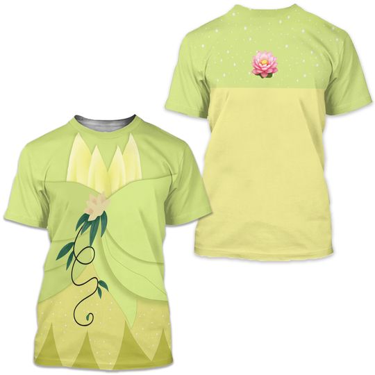 Disney Princess And The Frog Adult Halloween Costume T-shirt, Disneyland Halloween Shirt, Tiana Cosplay Costume Shirt, Tiana Princess